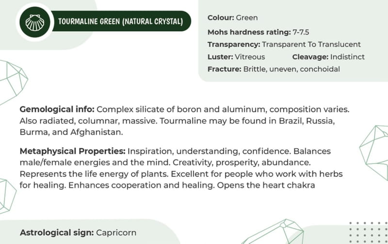 Green Tourmaline in matrix heart